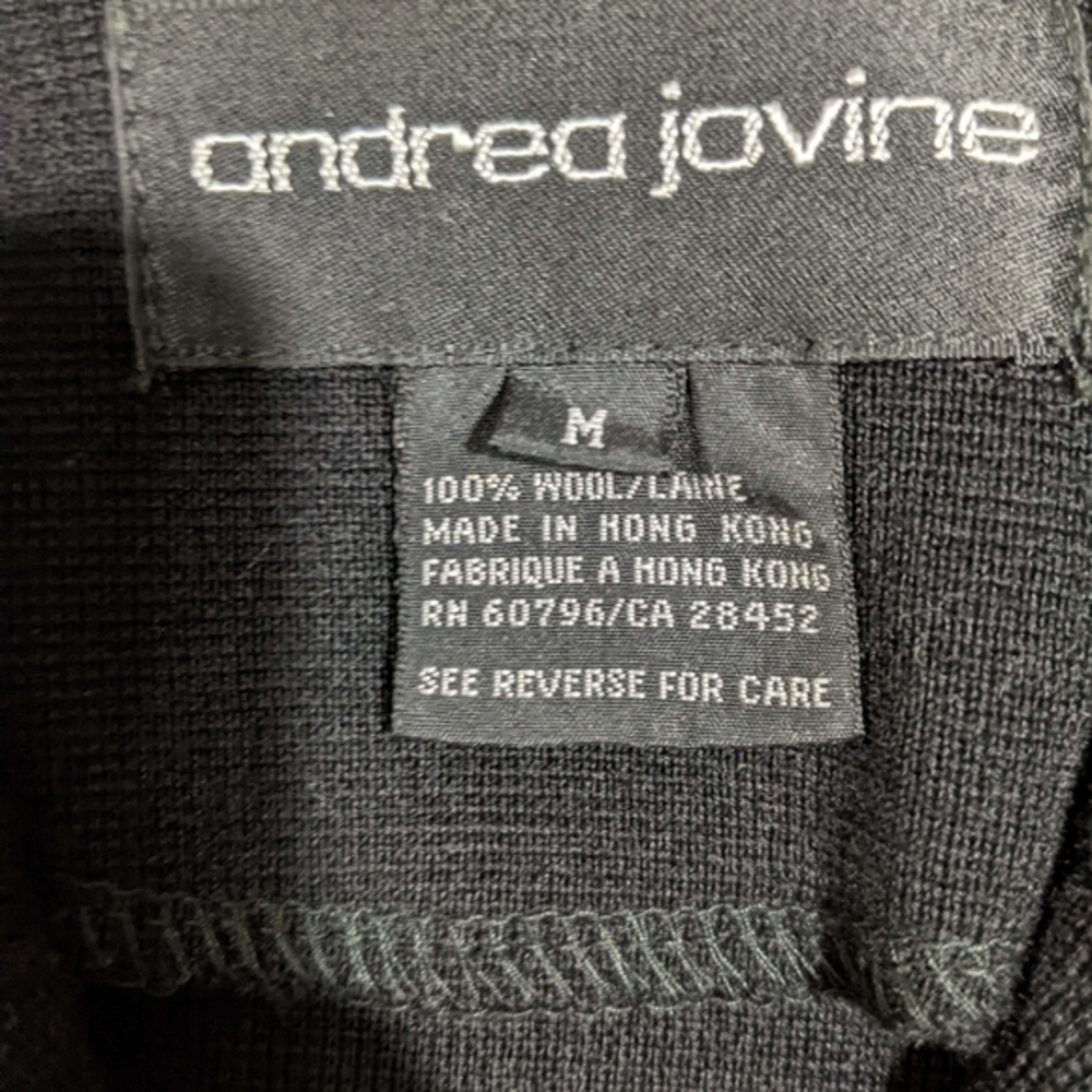 Andrea Jovine black wool blazer jacket‎ size M - Picture 3 of 3
